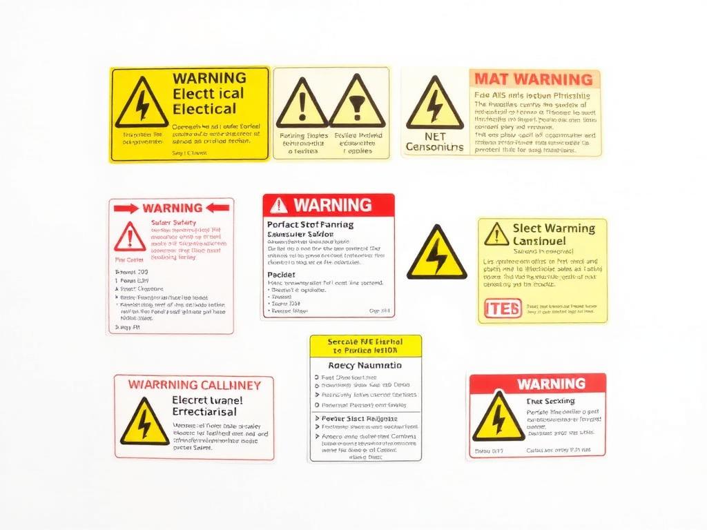 AS/NZS 5033 compliant three-phase label & signage kit